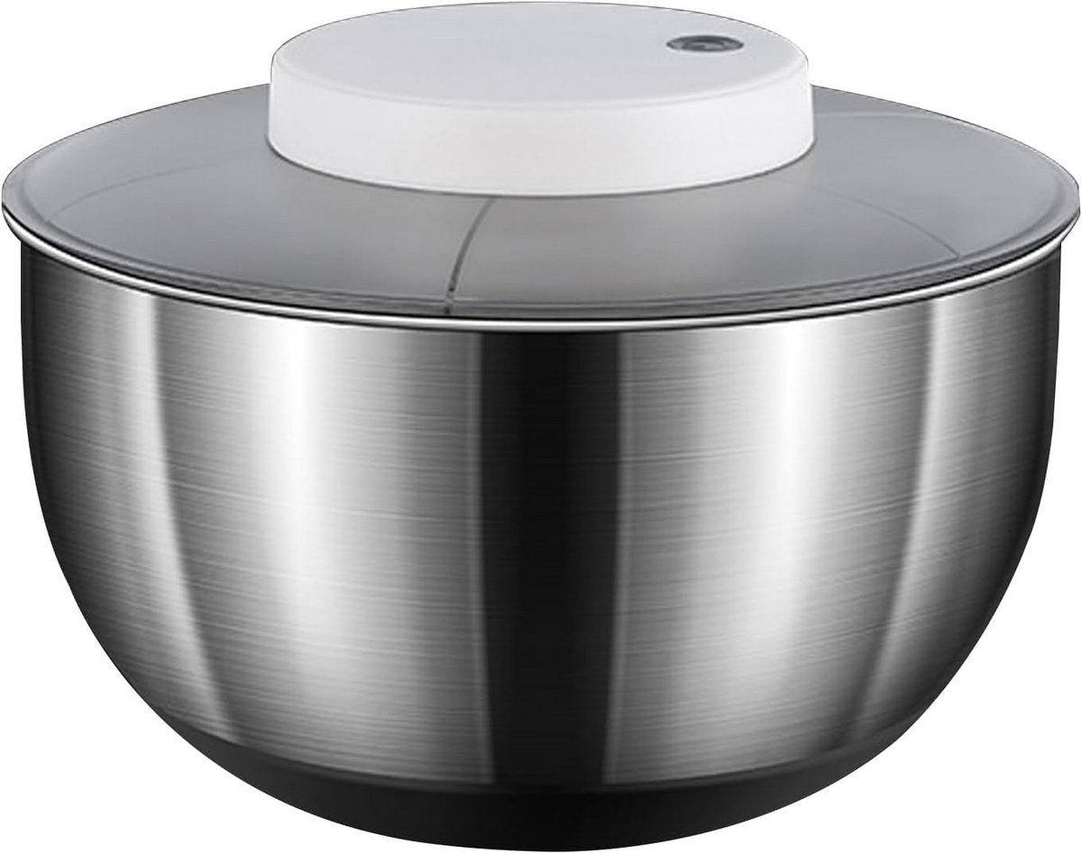 Elektrische Salade Centrifuge 4,8L USB Oplaadbaar RVS Groenten en Fruit Droger