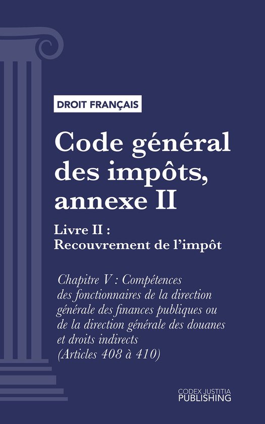 Code général des impôts, annexe II - cover
