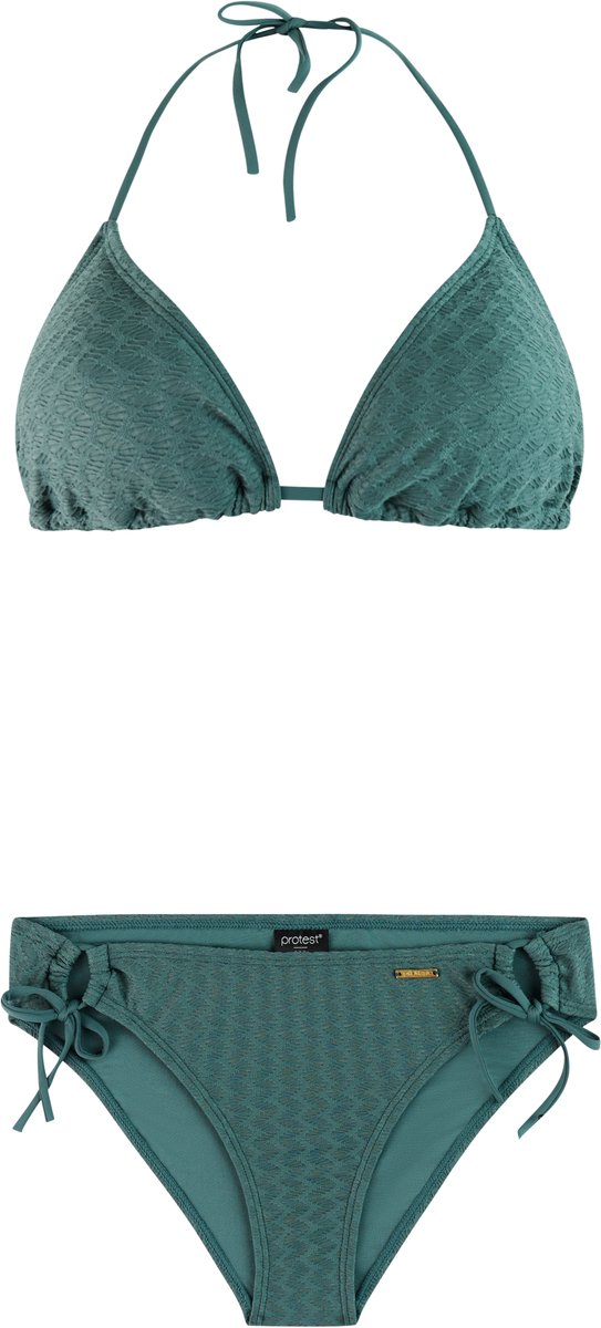 Protest PRTExit Triangel bikini set Dames Koordsluiting Uitneembare vulling Normale pasvorm Medium dekking Groen