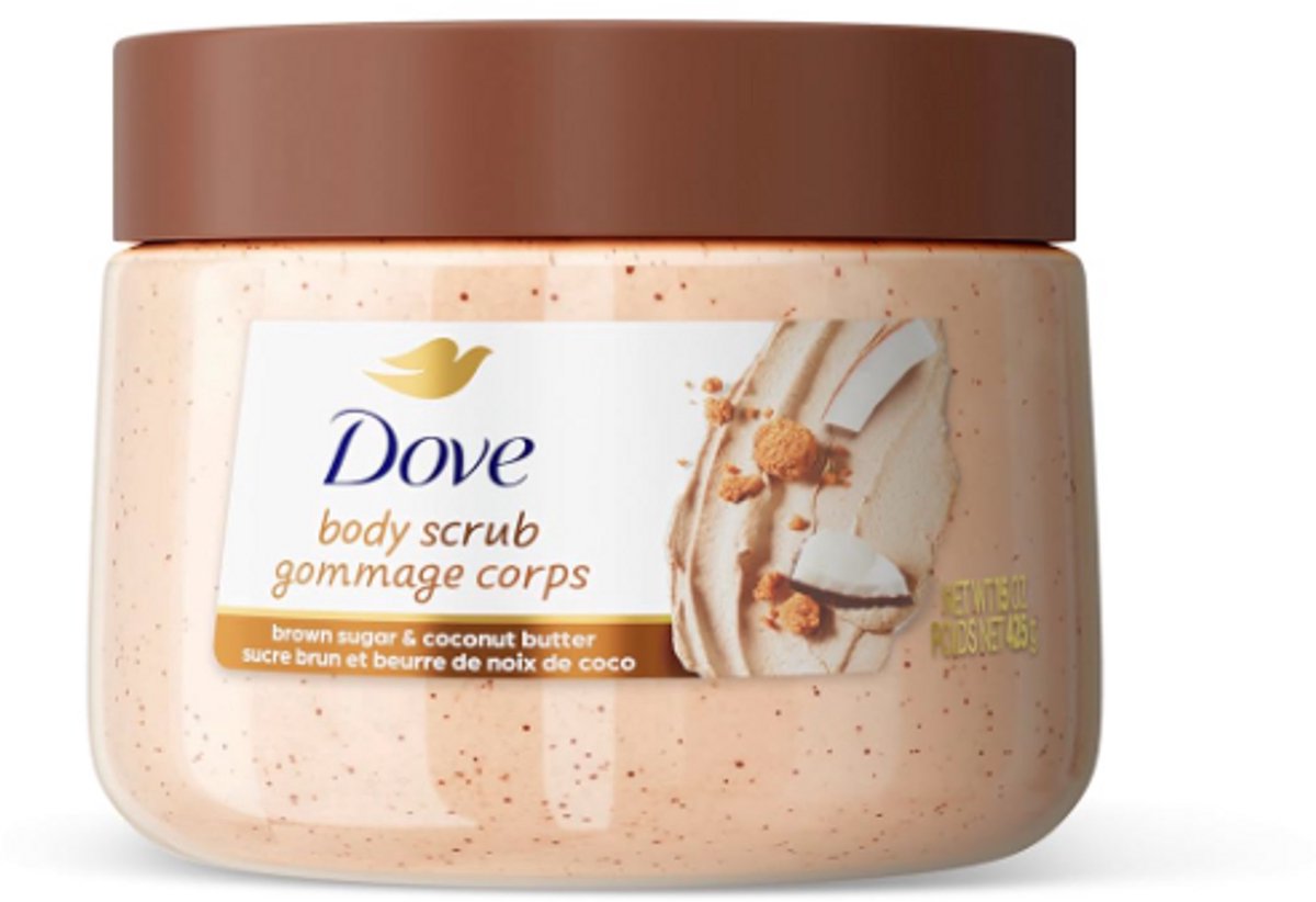 Dove Body Scrub - Brown Sugar & Coconut Butter - Moisturize, Exfoliate and Nourish - 444ml