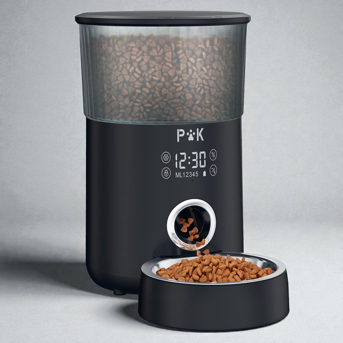 PUPPY KITTY Automatische voerbak - Kat en Hond - 4L inhoud - Voerautomaat - Voerdispenser - Zwart -Inclusief Nederlandse Handleiding