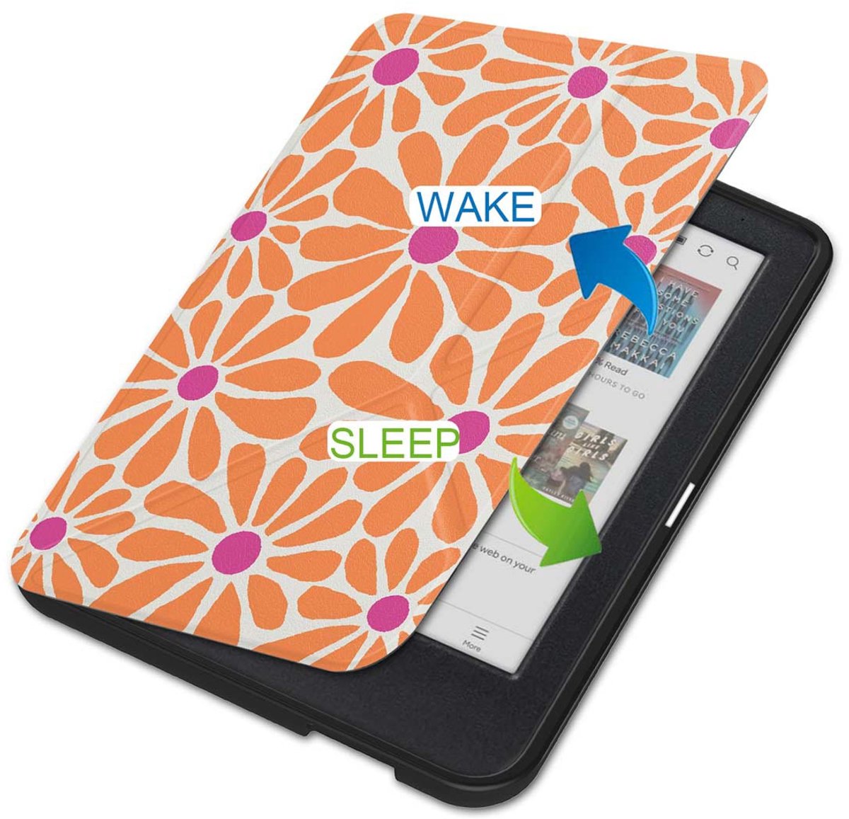Ereader Hoes - Geschikt voor Kobo Clara BW/Kobo Clara Colour - Oranje – foto 2