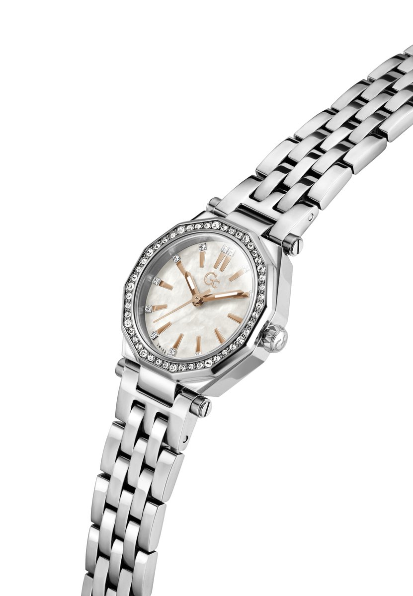 Gc Gc Gleam Mini Quartz Analoog Horloge Zilver Kast: 100% Roestvrij Staal | Bracelet 100% Roestvrij Staal 26 mm Z54004L1, Z54005L9, Z54006L9