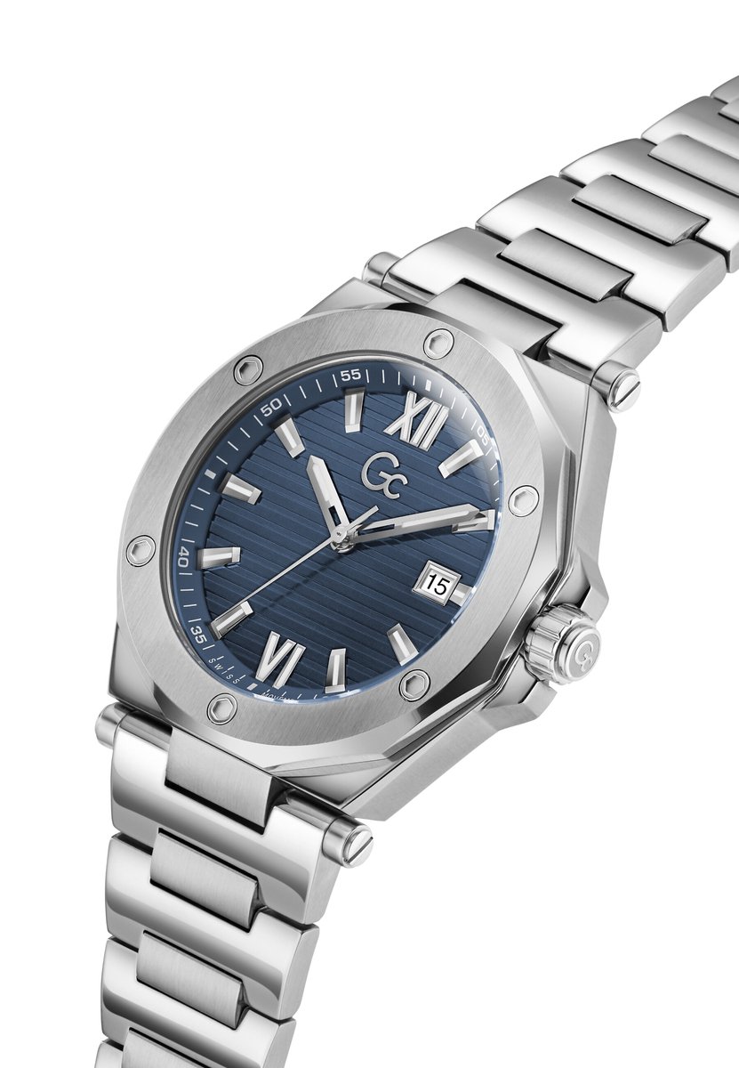Gc Gc Legacy Sleek Quartz Analoog Horloge Zilver Kast: 100% Roestvrij Staal | Bracelet 100% Roestvrij Staal 42 mm Z67001G7, Z67002G2, Z67003G7, Z67004G2