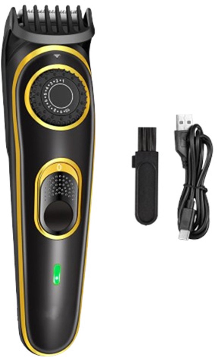 Elektrische tondeuse - Tondeuse voor mannen - Tondeuse voor kinderen - Haartrimmer - 10 instelbare standen - Geschikt voor kapsalons en thuisgebruik - Zwart