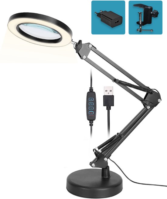 Bolke® loeplamp met LED – standaard en klem