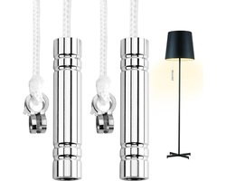 Trekkoord Voor Trekschakelaar - 2 Stuks - Badkamerverlichting Trekkoord - 1.5 M - Metalen Trekkoord…