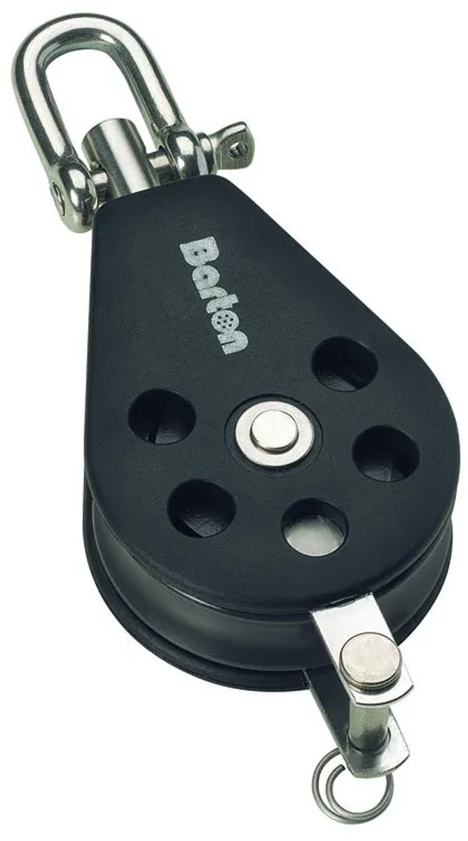 Barton Marine Enkele Draaibare Katrol Met Touwondersteuning 385kg 10 Mm Zilver 45 x 122 mm