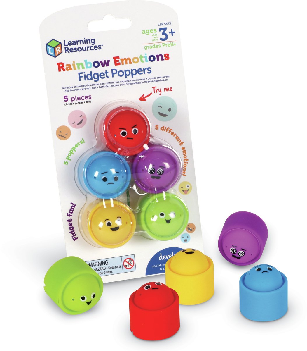 Learning Resources rainbow emotion fidget poppers - 3+