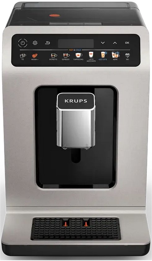 Krups Evidence Hot & Cold Ea898df1 - Volautomatische Espressomachine Maximum Aantal Tassen: 2 Intern Melkreservoir Silver Premium