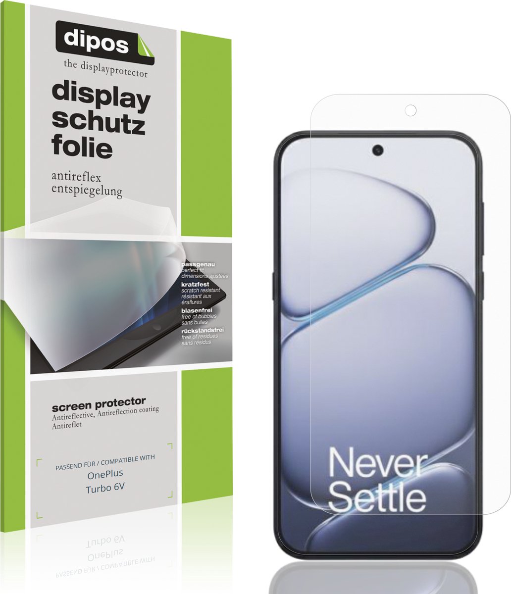 dipos – 4x Matte Beschermfolie geschikt voor OnePlus Turbo 6V | Krasbestendige & antireflecterende Screenprotector Ultra-Thin