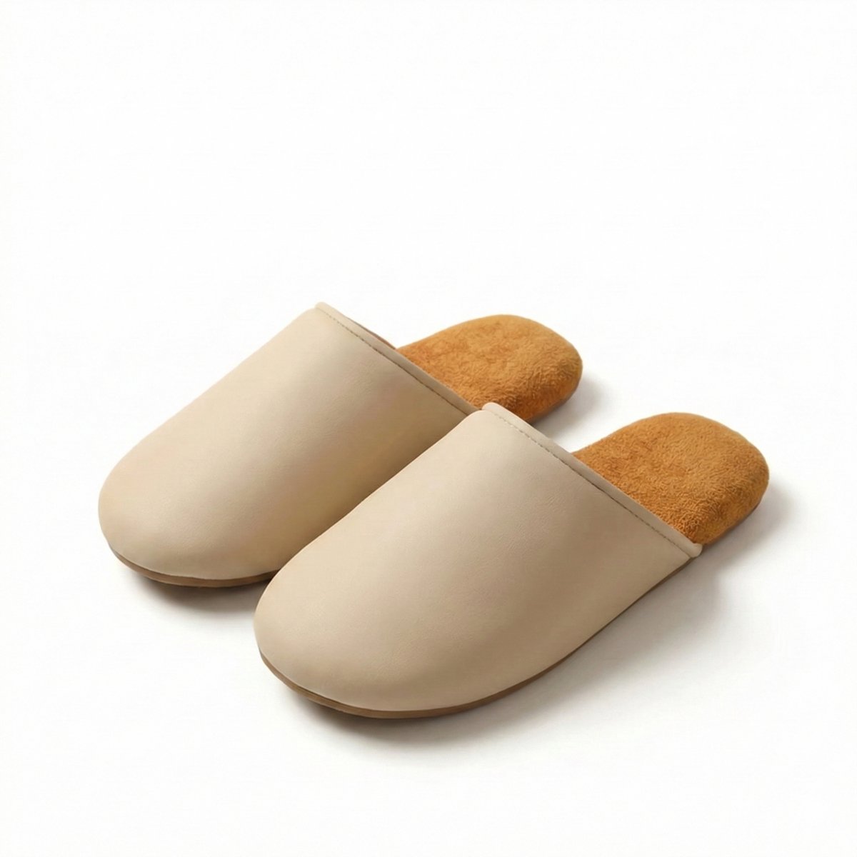 Dames Pantoffels / Sloffen - Gesloten Teen - Anti-slip - Afwasbaar - Beige - Maat 39/40
