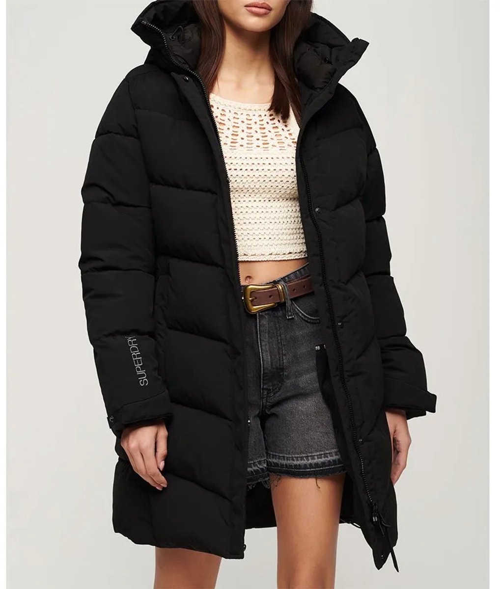 Superdry City chevron gewatteerde parka Dames Gewatteerde jassen Zwart