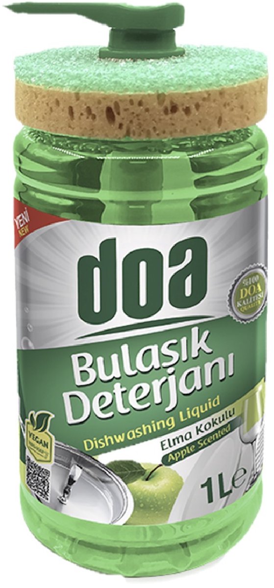 Doa afwasmiddel met spons (12x1 liter)