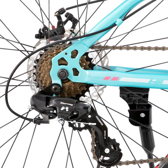 Hiland 24 Inch Kids Fatbike Mountainbike - Voor Jongens & Meisjes - Shimano 7 Versnellingen - Dubbele Schijfremmen - Vanaf 5 Jaar - Geschikt voor buitenactiviteiten in de lente van Hiland — afbeelding 4