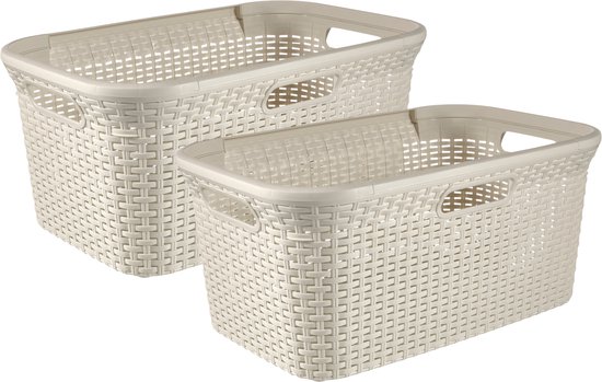 Curver Style Wasmand - 45L - 2 stuks - Wit