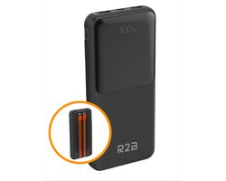 R2B Powerbank 10000 mAh met ingebouwde Oplaadkabels (8 Pins en USB-C) - 2 tot 4 Keer Opladen - Snellader & LED Display - Powerbanks - Oplader - Power Bank