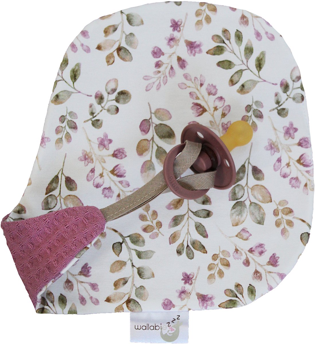 Wallabiezzz Speendoekje - Speenknuffel - Baby - Kraamcadeau - Roze Bloem