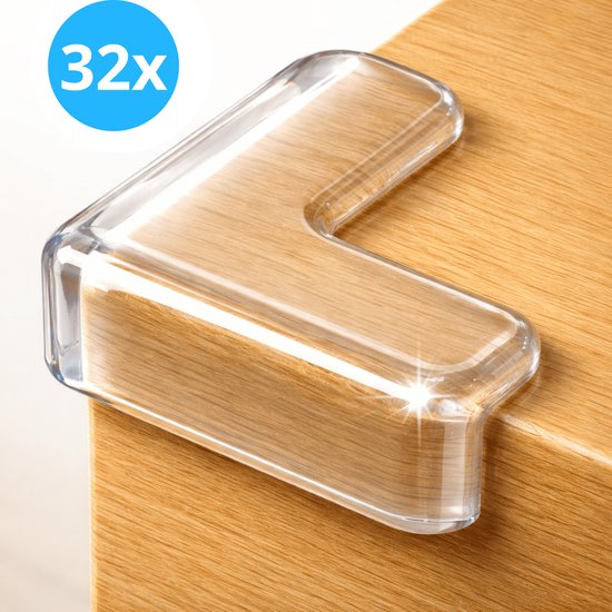 Protections d'angle Bébé - 32 pièces - Protections d'angle transparentes pour table et Meubles - Ultra douces