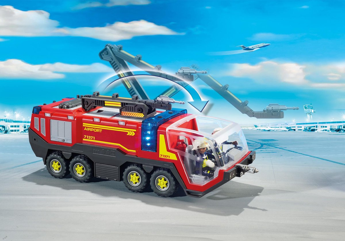 PLAYMOBIL City Action Luchthavenbrandweerwagen met licht en geluid - 71371 — afbeelding 2