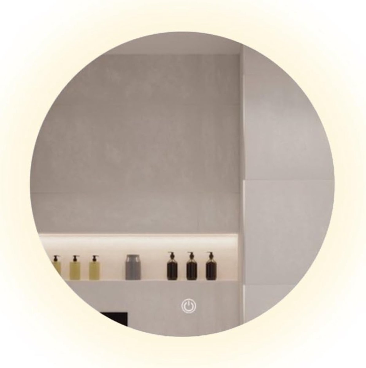LeeuwenChoice® Ronde Wandspiegel Met LED Verlichting - Badkamer Spiegel - Make Up Spiegel - 50x50cm - Dimbaar