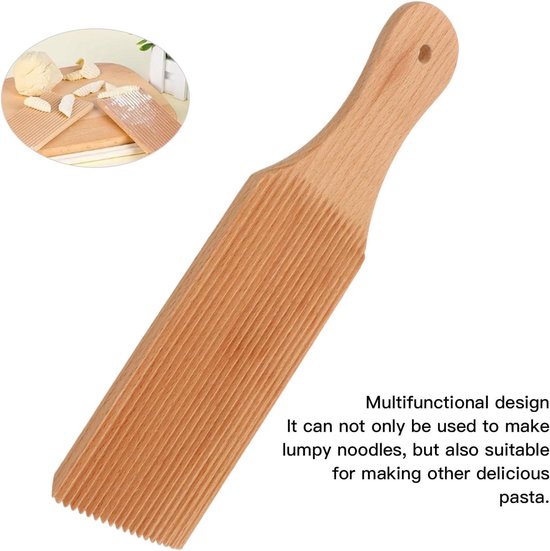 Gnocchi Rolstok voor Deegkneden en Pastamaken, Houten Gnocchi Paddle, Garganelli Pasta Board, Spaghetti Pasta Maker van Browin — afbeelding 4