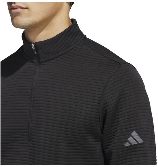 Adidas Ultimate365 Dwr Textured Sweatshirt Met Halve Rits Zwart S Man van Merkloos — afbeelding 3