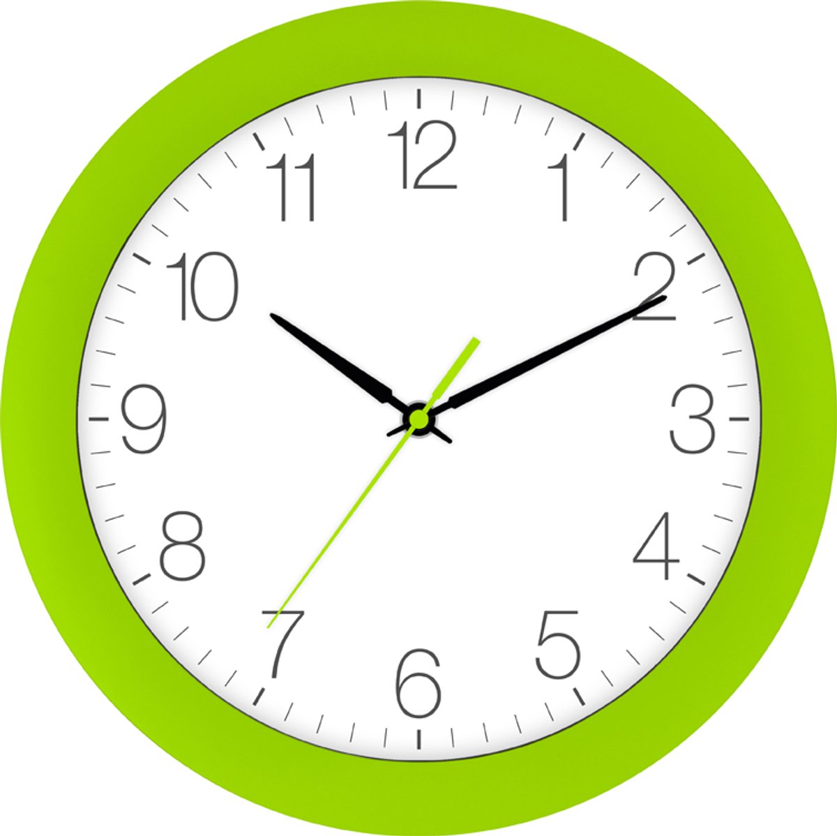 Tijdsein gestuurde wandklok, lime groen