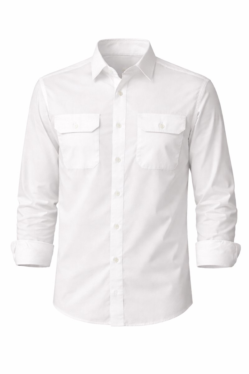 Blouse Greiff Basic man Regular Fit – Wit – Lange mouw – Maat XXL (45/46)