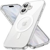 Étui magnétique, compatible avec iPhone 17, bumper résistant aux chocs, résistant aux rayures, dos transparent