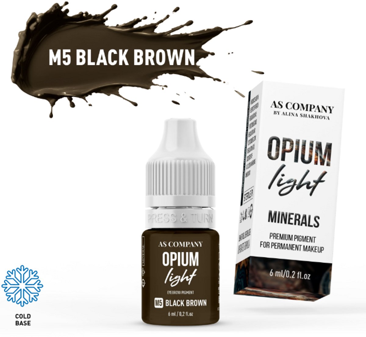 ASCompany Mineral M5 Black Brown 6 ml – Brow Pigment