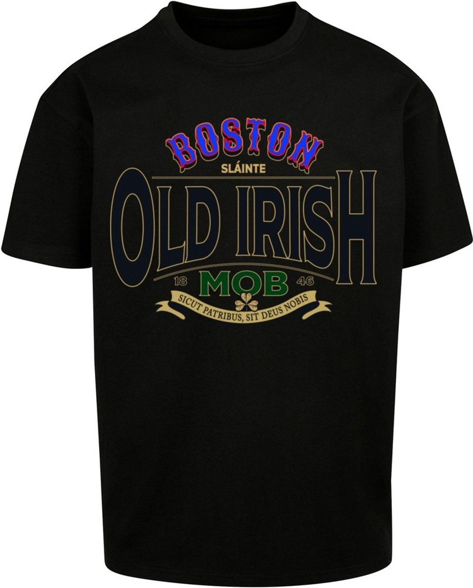 Mister Tee Old Irish Mob Oversize Heren T-shirt XL Zwart