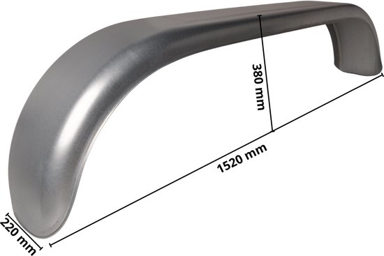 Garde-boue tandem métallique 1520x220x380 mm