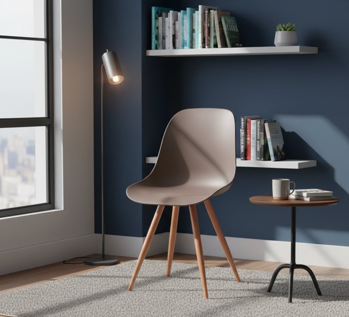 Rimini Luxe Design Eetkamerstoel Coffee - 46x54x88 cm - Eetkamerstoel Coffee – 46x54x88 cm - Medahomestore