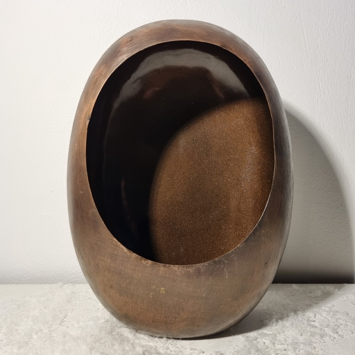 Countryfield Theelichthouder Eggy -9 x 23 cm-Brons-metaal