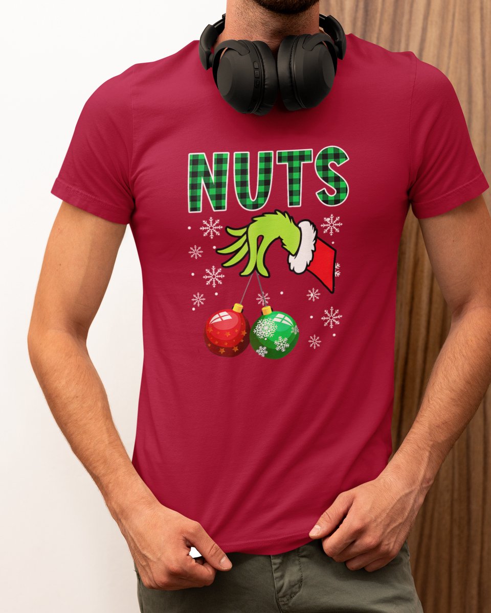 Nuts Kerst - Kerst T-shirt Rood - Grappig T-shirt - Maat XL - Kerst Cadeau Mannen - Limited Edition