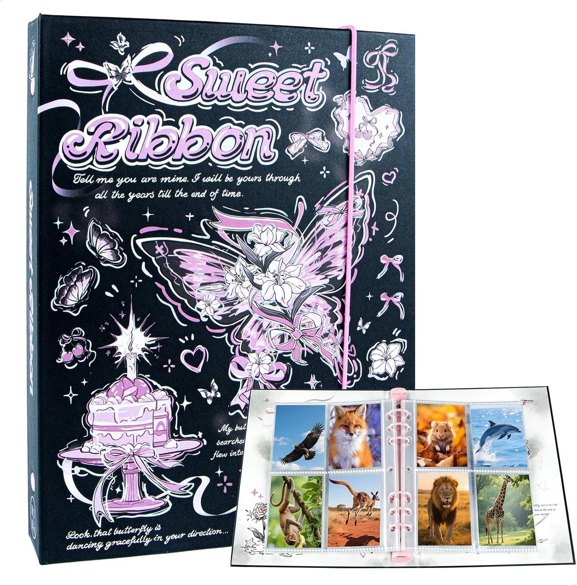 Photo Album Photo Card Folder met 120 Compartments - Grote Capaciteit A5 Folder met 6 Ringen voor Kpop Interchangeable Cards
