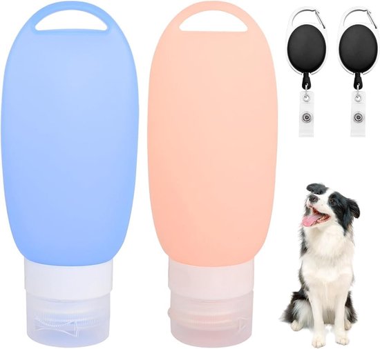 Feeding Tube voor Vullen - 2 Stuks - 90 ml - Silicone Draagbare Huisdieren Voeding met 2 Uitschuifbare Gespen - Voor Katten en Honden - Reis - Herbruikbaar