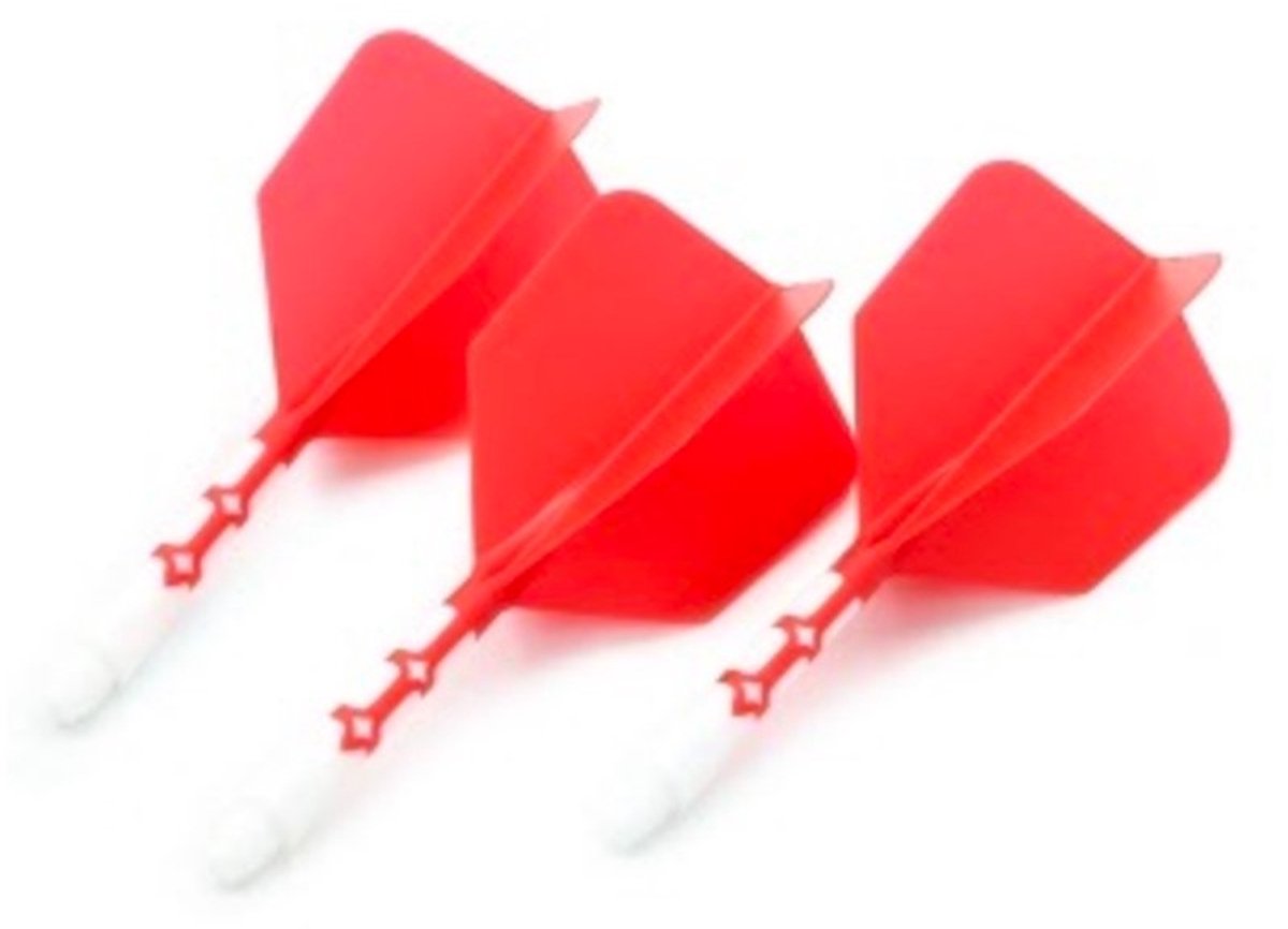 Cuesoul - ROST T19 Integrated Dart Flights - Big Wing - Red White