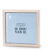 Amour encadré - Je t'aime - Carreau avec citation - Carreau avec texte - Cadeau romantique - Saint-Valentin - Cadeau d'amour