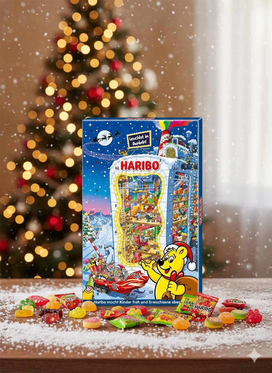 HARIBO Adventskalender 2025 – 24 Mini-Zakjes Snoep (300 g) – Goudberen, Fruitgom & Maoam – Kleurrijke Kerst Adventskalender voor Kinderen & Gezinnen – foto 3