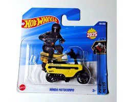 HOT WHEELS HONDA MOTOCOMPO BLACK YELLOW 181/250 HW MOTO MOTOS 3/5 SHORT CARD 2025