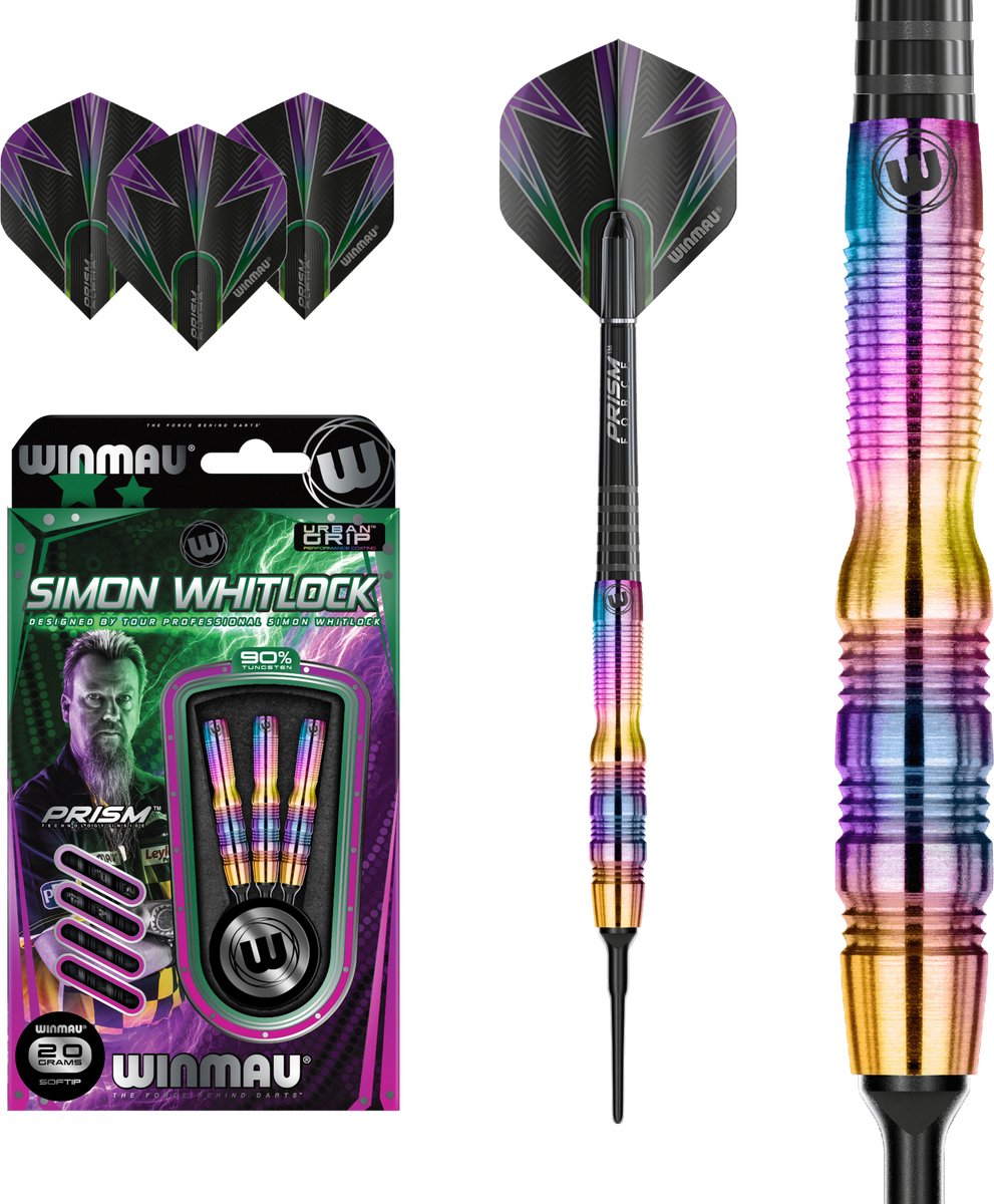 Winmau Simon Whitlock Rainbow 90% - Soft Tip Darts