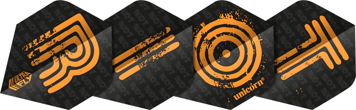 Unicorn Ultrafly RIOT Orange PLUS - Dart Flights