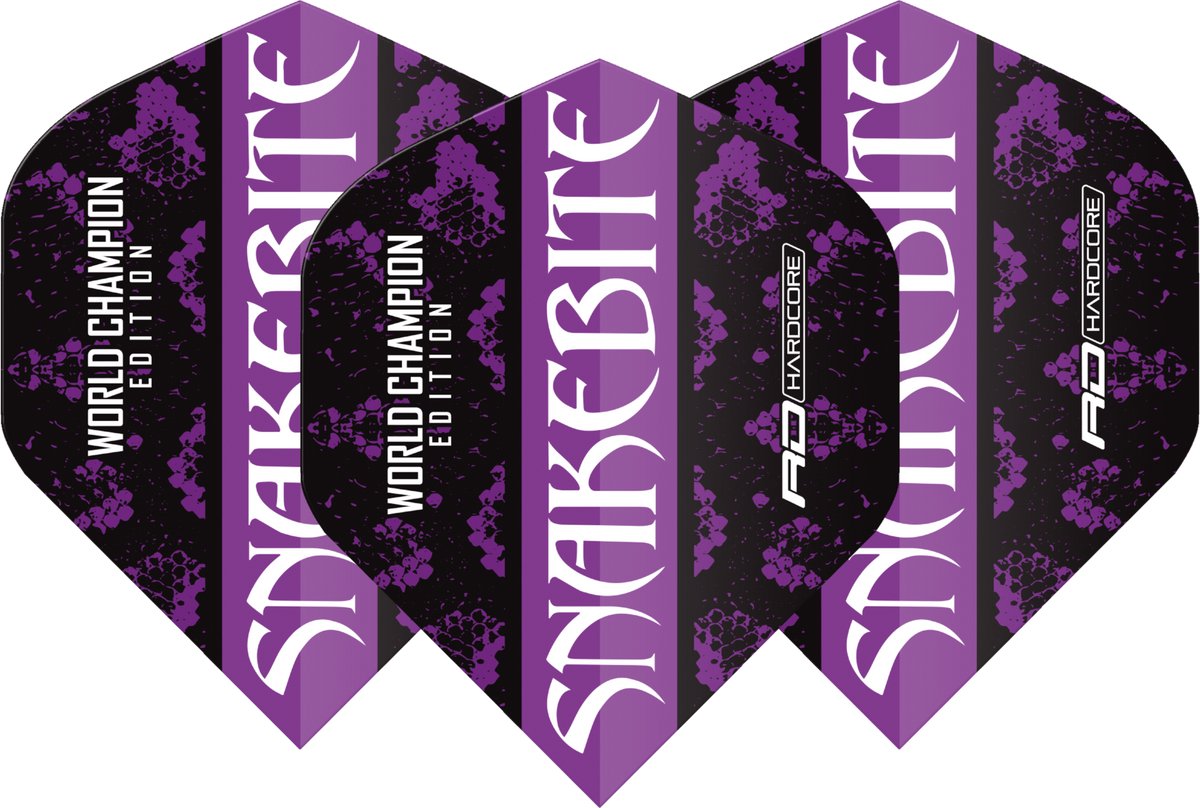 Red Dragon Peter Wright Snakebite World Champion 2020 Black - Dart Flights