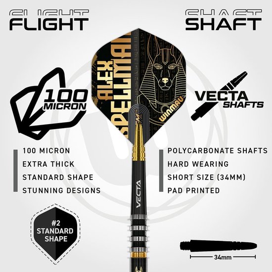 Winmau Alex Spellman 90% - Dartpijlen van Winmau — afbeelding 3