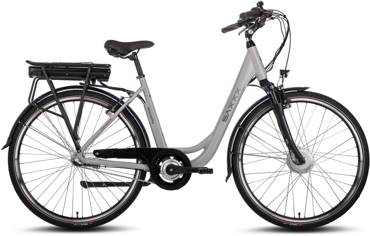 【Vroege Kerstdeals】SAXXX Advanced Plus Wave - Elektrische Fiets - 95% Vooraf Geassembleerd Vouwfiets - 375Wh uitneembare accu - 80 km Actieradius - Shimano Nexus 3-versnellingssysteem - Achterwielmotor 250W - 28" CST - Zadelpenhoogte 50 cm - Grijs - 【Vroege - €1.199,00