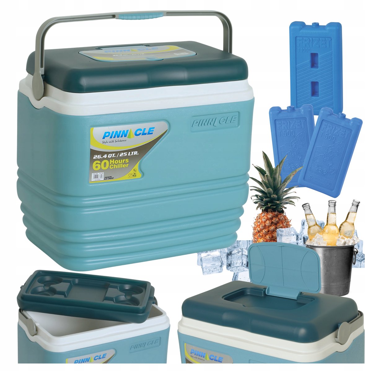 Pinnacle Koelbox 25L met 3 Koelpacks - Ideaal voor Outdoor