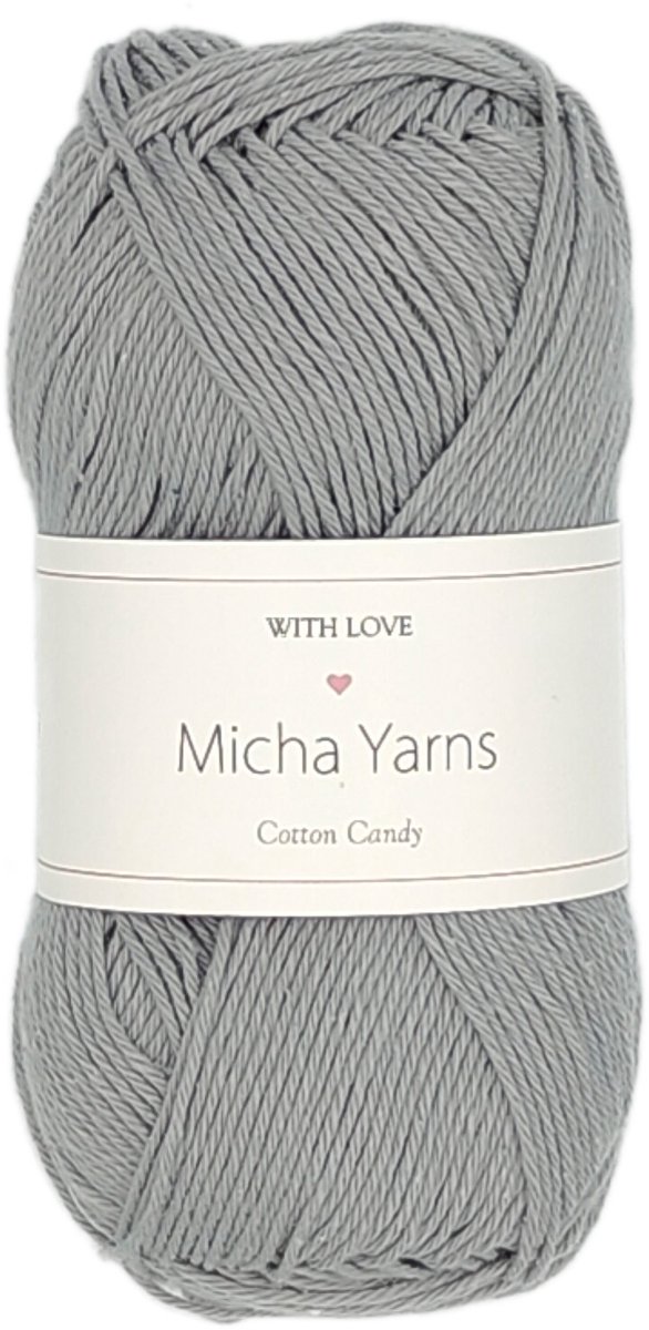 Micha Yarns - 100% katoen haakgaren - 5 bollen haakkatoen - 5 x 50gram - 170meter per bol - Grijs (020)