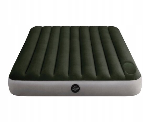 Opblaasbaar dubbel luchtbed 203x152x25cm met voetpomp — afbeelding 3
